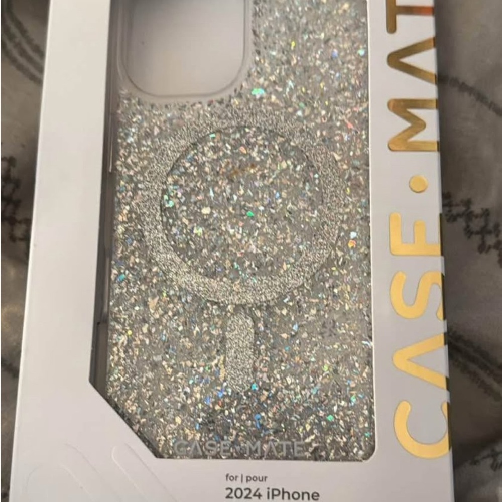 Case-Mate Sparkling Glitter iPhone Case - Silver iPhone 16